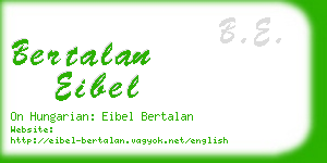 bertalan eibel business card